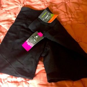 NWT black bike shorts w/phone pocket.
